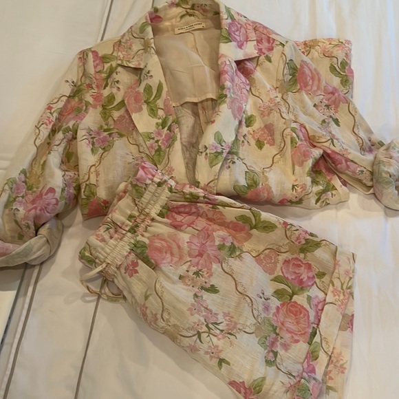 Linen jacket and short set